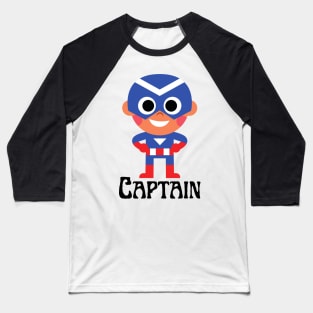 Avonger Captain Super Hero | Light Colors Combination Baseball T-Shirt